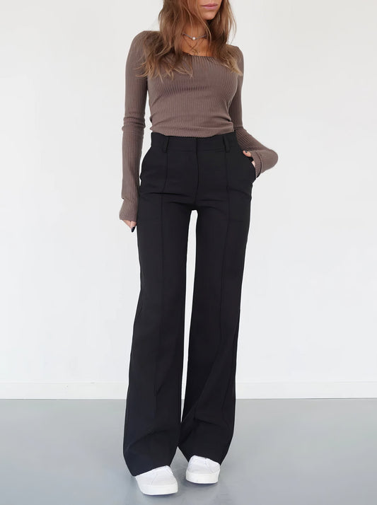 Pantalón acampanado de tiro medio | Elena