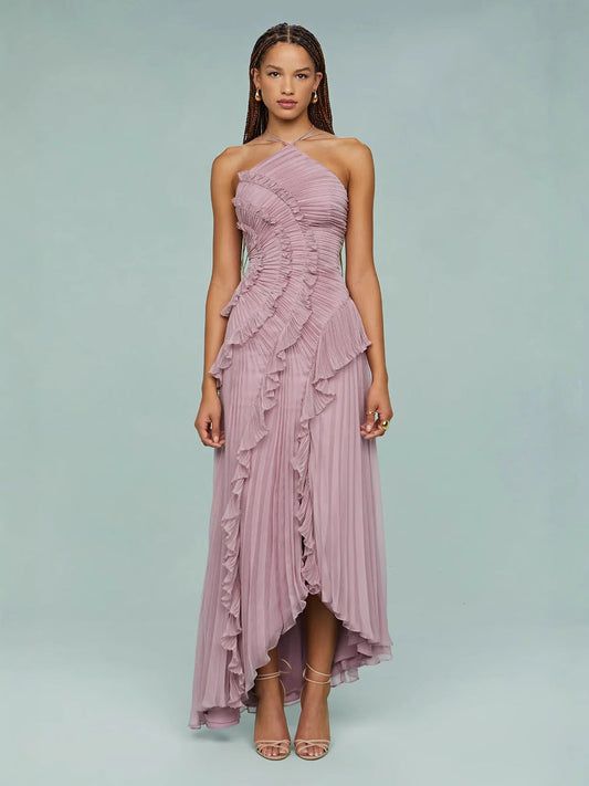 Vestido plisado asimétrico | Isabella