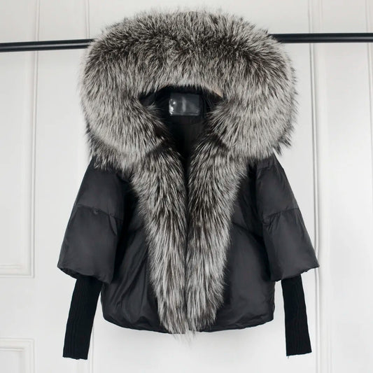 Chaqueta acolchada con capucha de pelo | Zorya