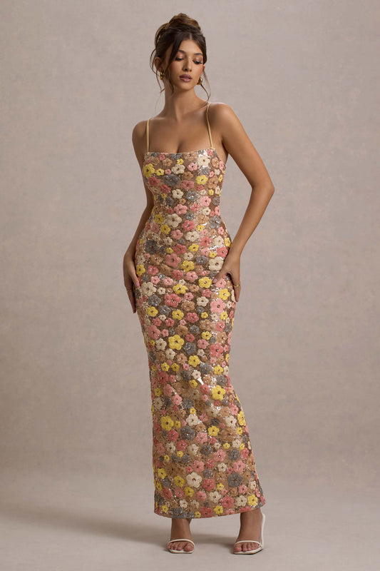 Vestido largo con estampado floral | Naomi
