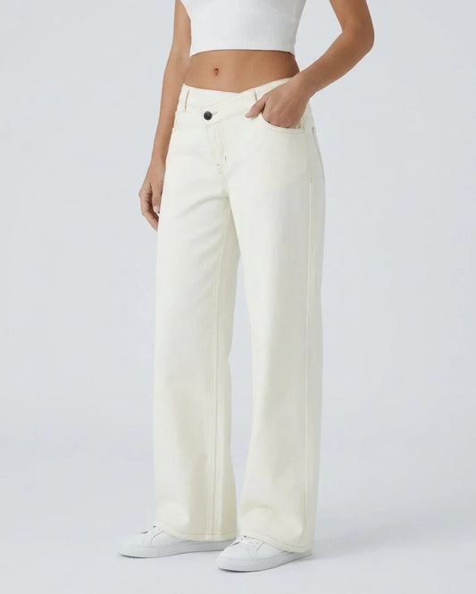 Jeans anchos de tiro bajo | Kaia