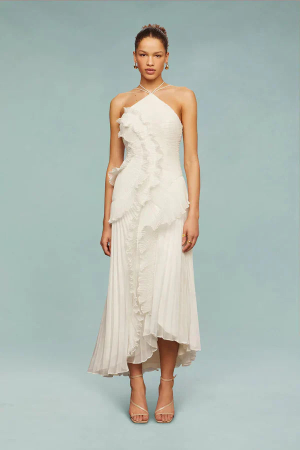 Vestido plisado asimétrico | Isabella