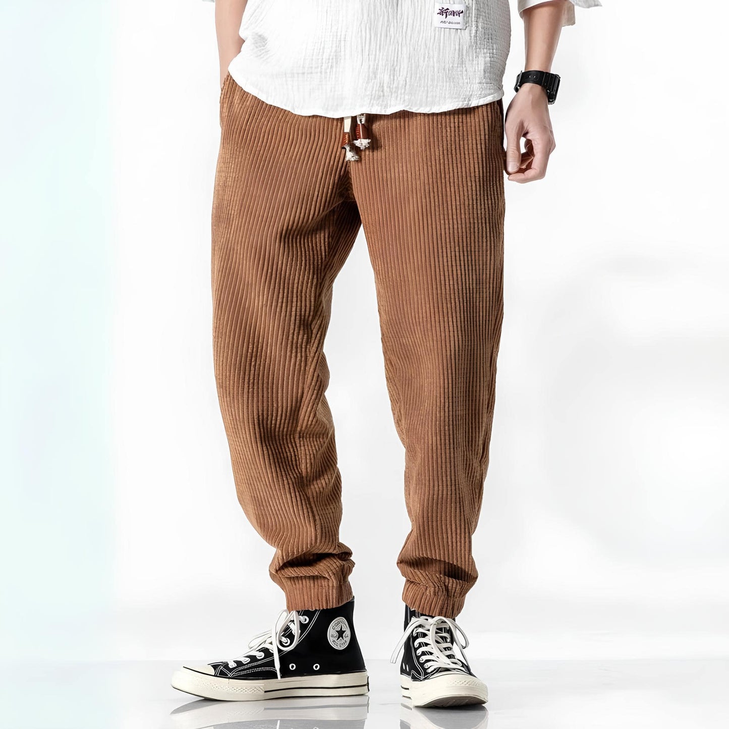 Pantalón oversize de pana con cintura elástica | Kenji