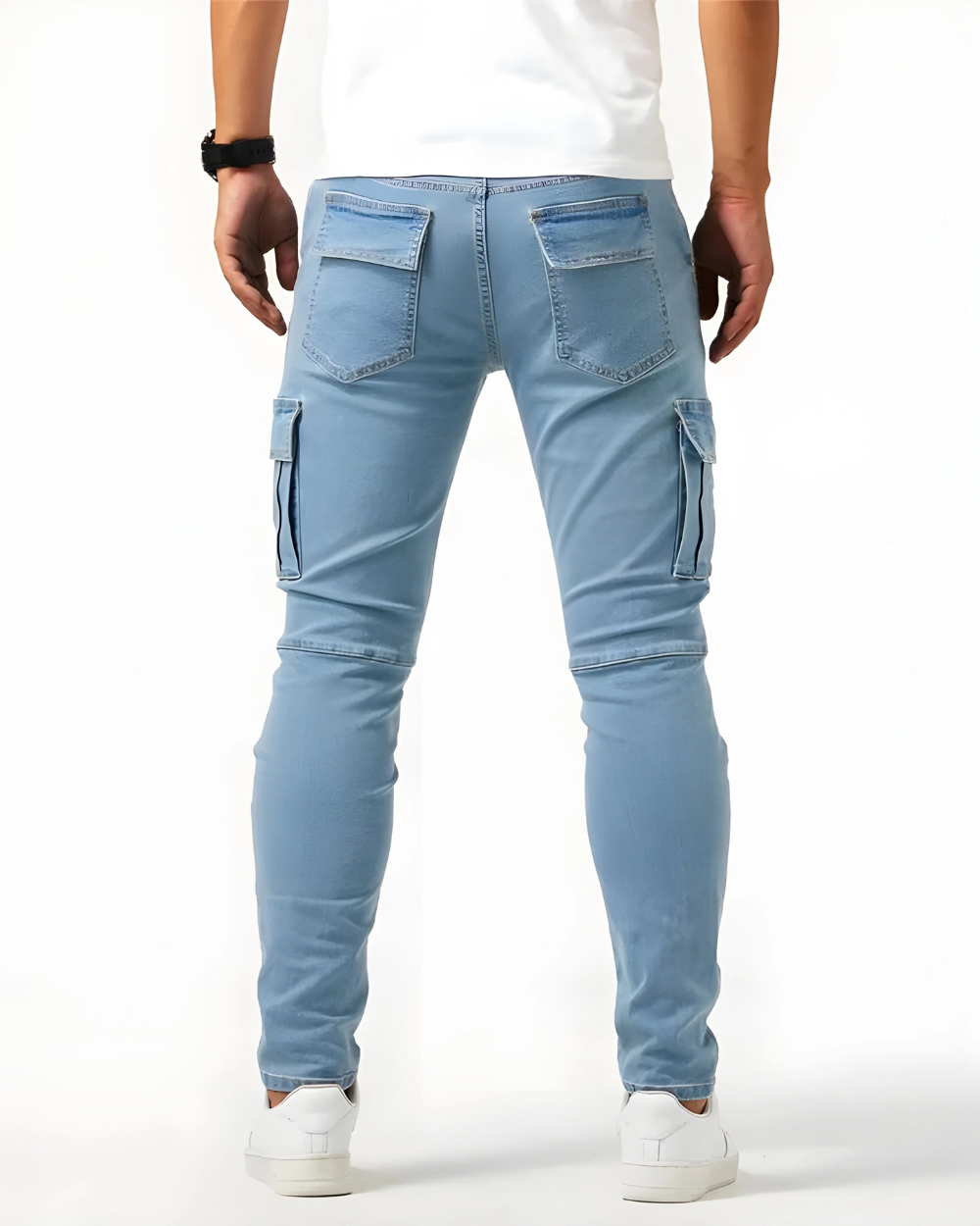 Pantalones cargo elásticos de corte slim | Kael
