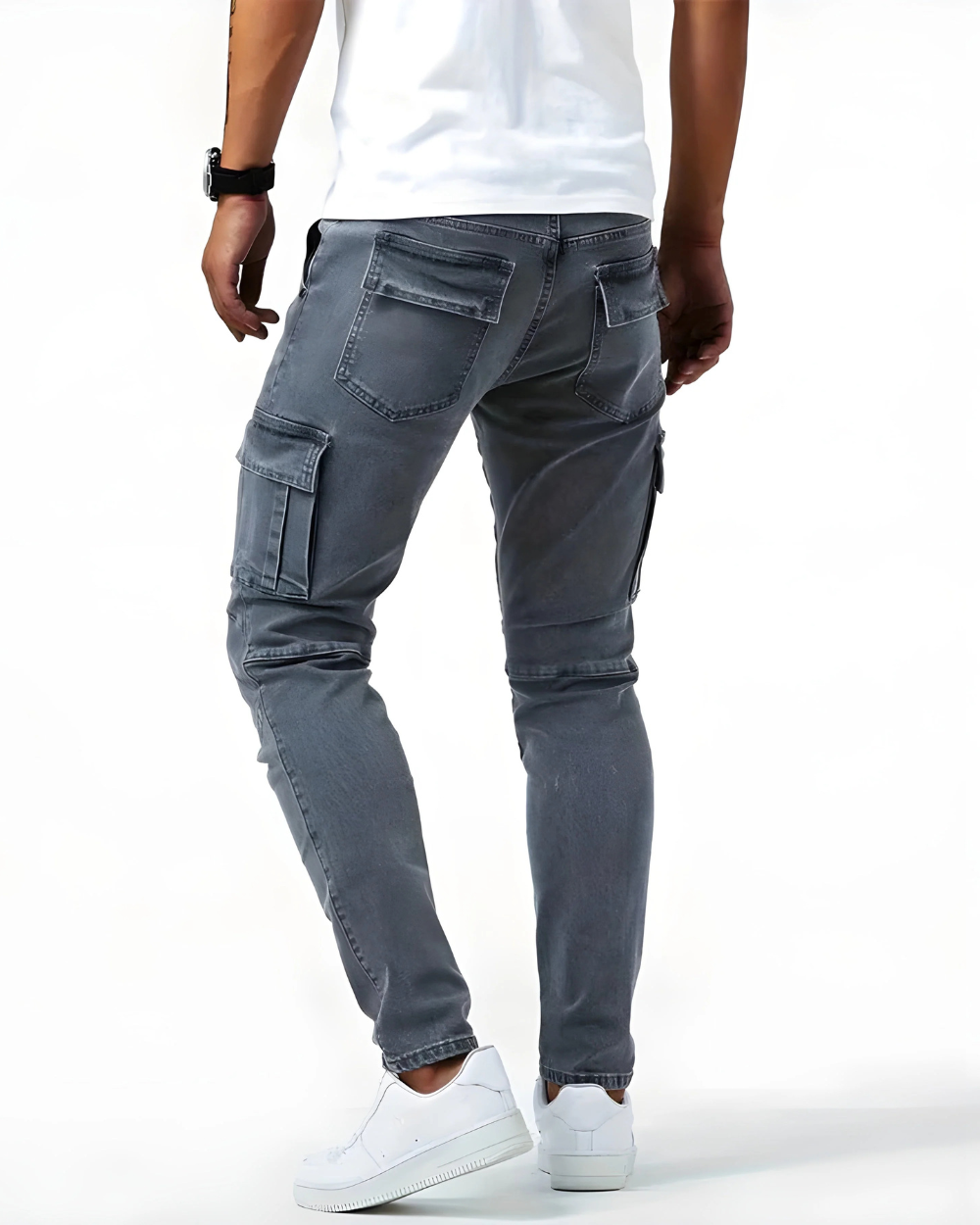 Pantalones cargo elásticos de corte slim | Kael