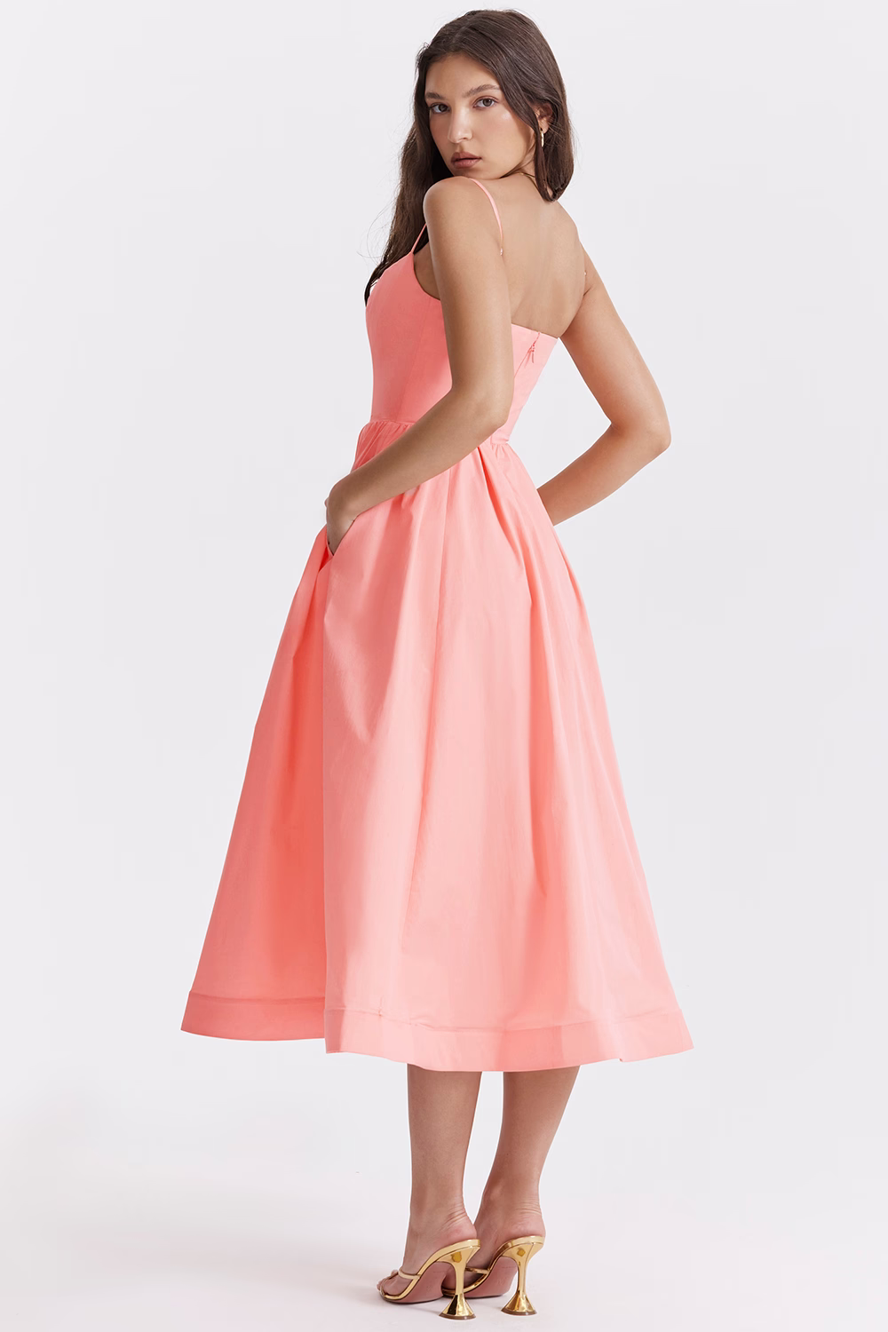 Vestido floral midi con corsé | Clara