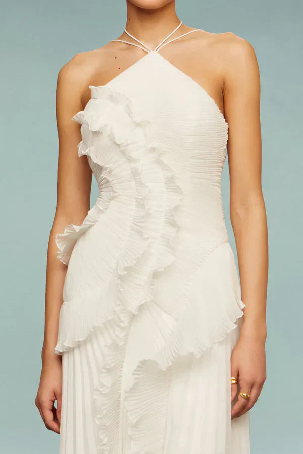 Vestido plisado asimétrico | Isabella