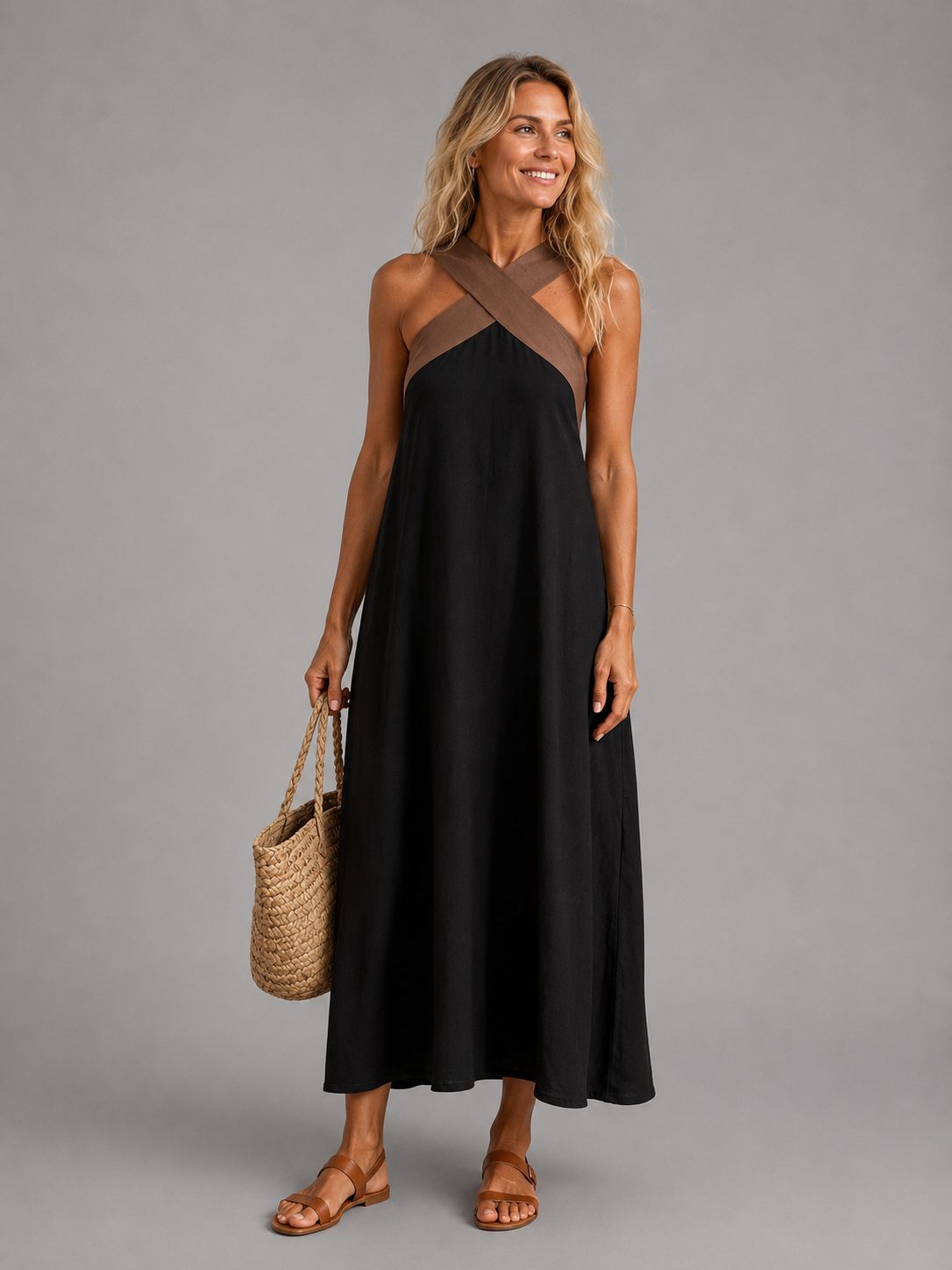 Vestido de corte cruzado | Delfina