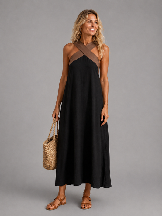 Vestido de corte cruzado | Delfina