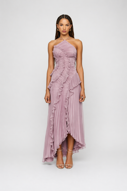 Vestido plisado asimétrico | Isabella