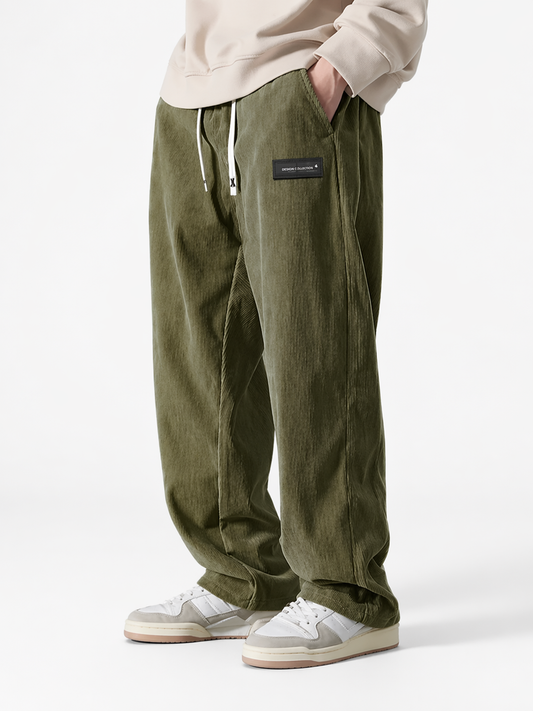 Pantalón de pana relaxed fit con cintura elástica | Hiro