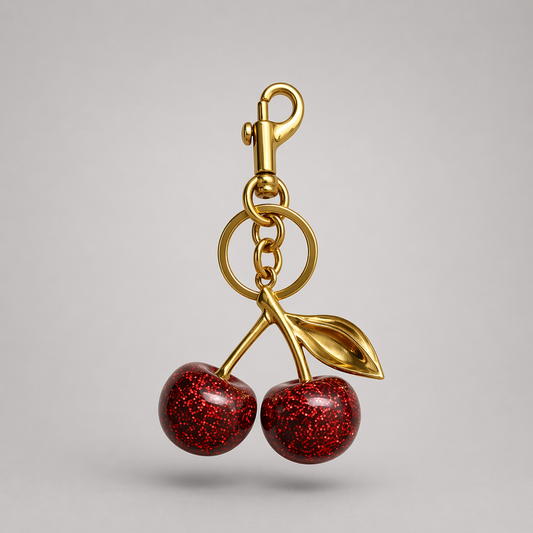 Colgante cereza en acabado dorado | Valentina