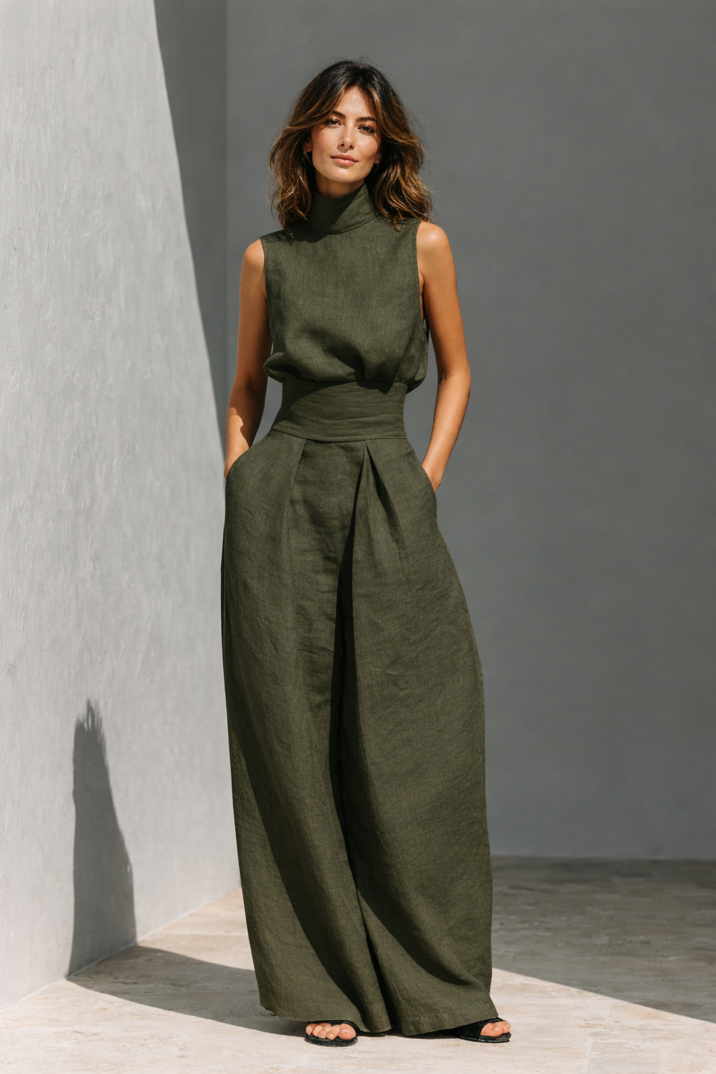 Conjunto fluido de lino y algodón | Sienna