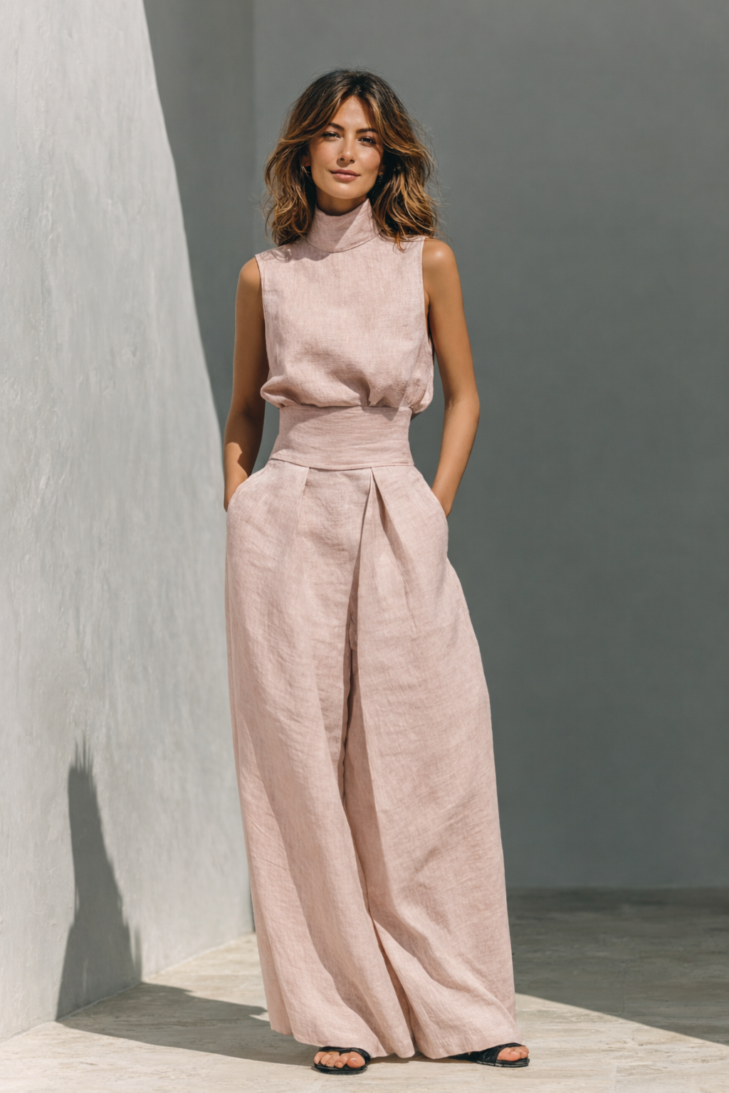 Conjunto fluido de lino y algodón | Sienna