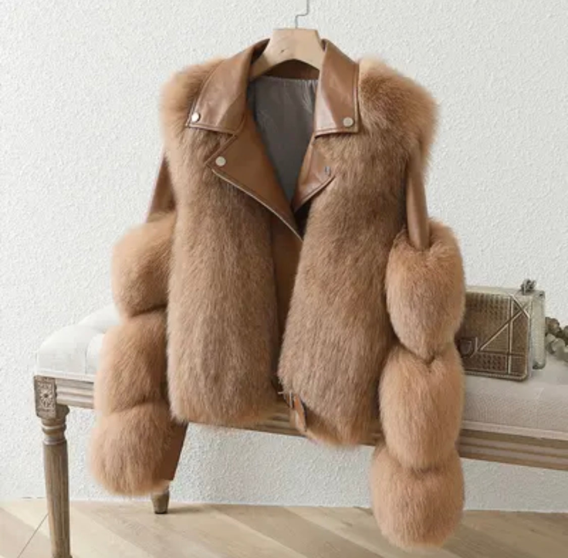 Chaqueta efecto piel y pelo | Veyra