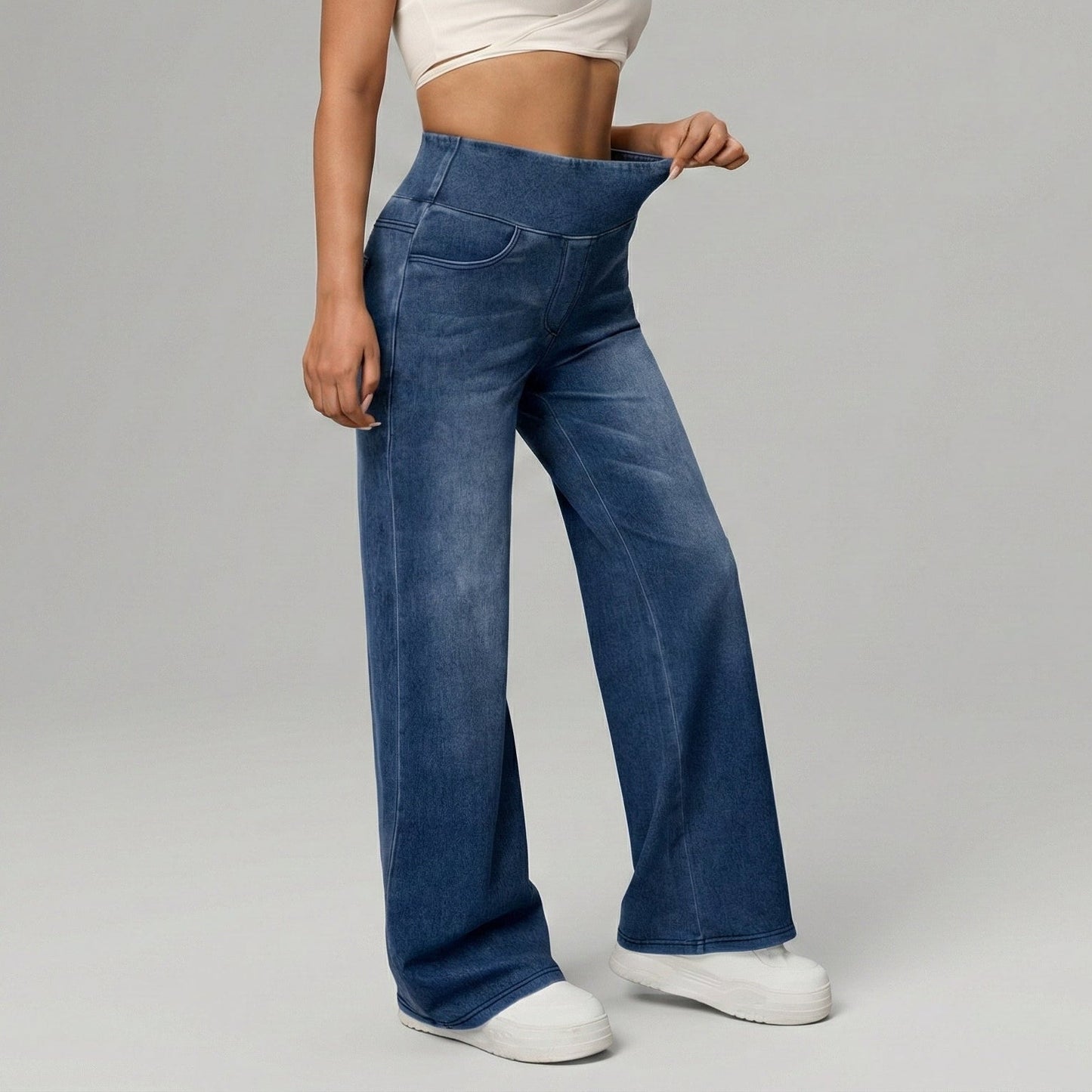 Pantalón denim de cintura alta | Alira