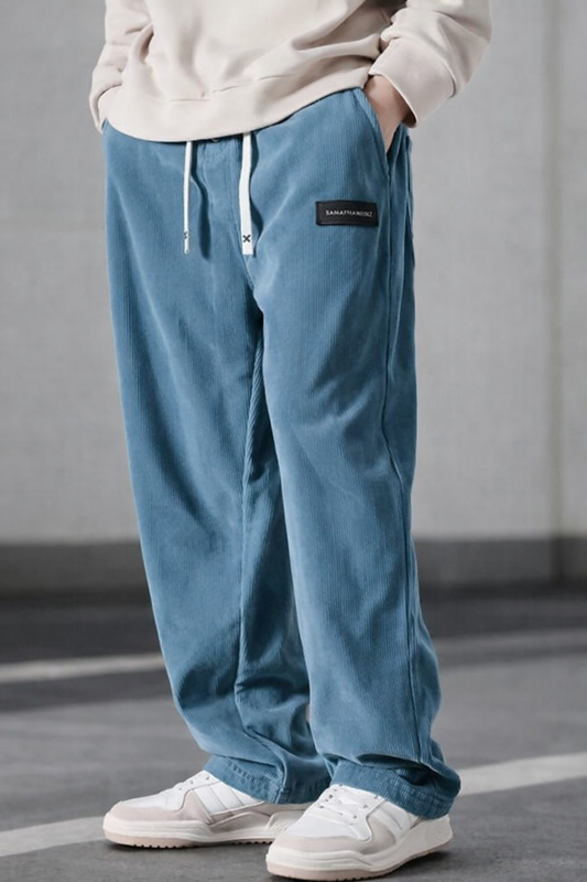 Pantalón de pana relaxed fit con cintura elástica | Hiro