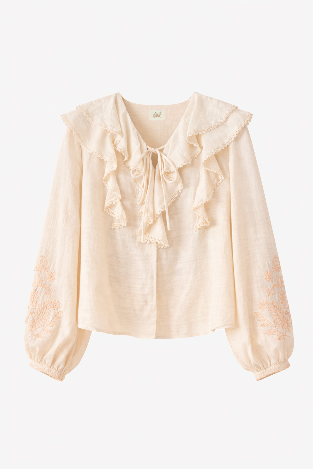 Blusa bordada con volantes | Zaira