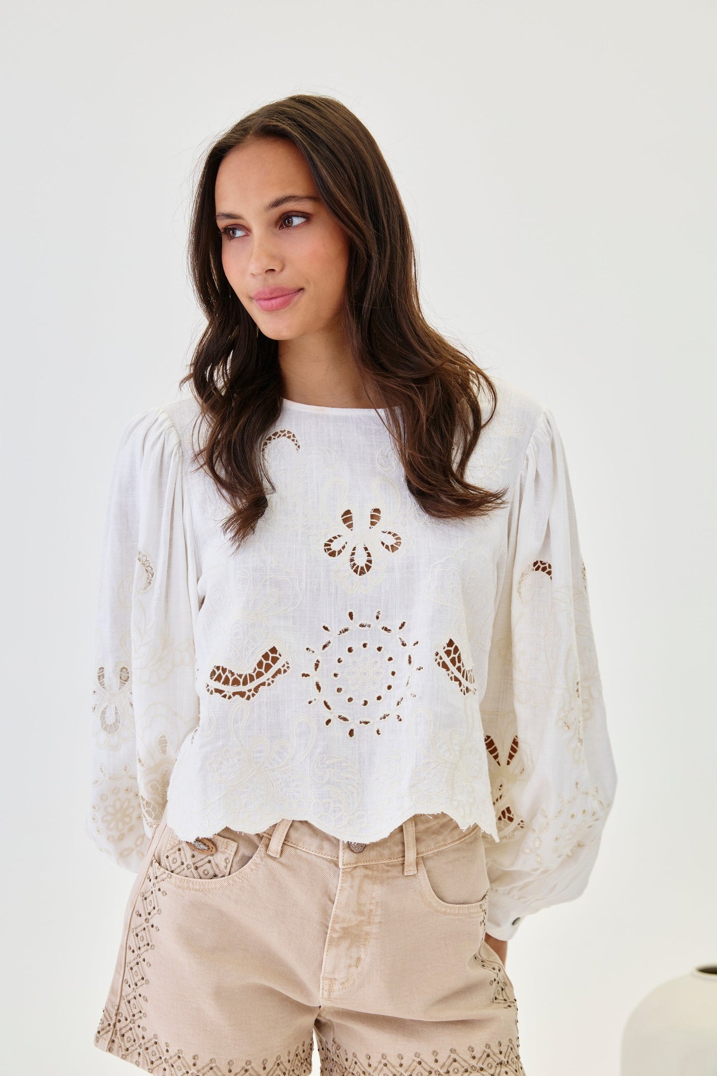 Blusa bordada calada | Isolde