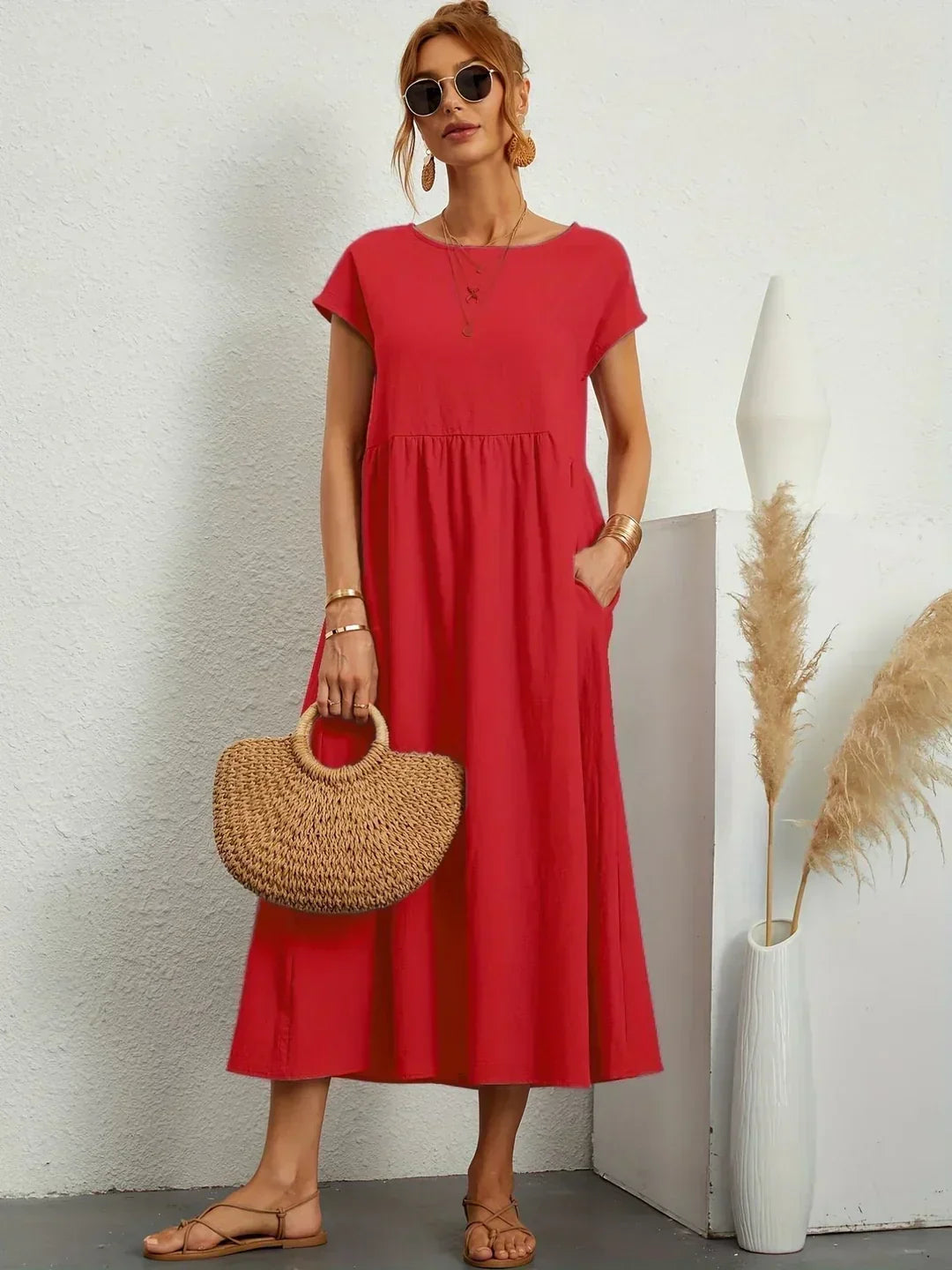 Vestido midi fluido de elegancia atemporal | Gabriela