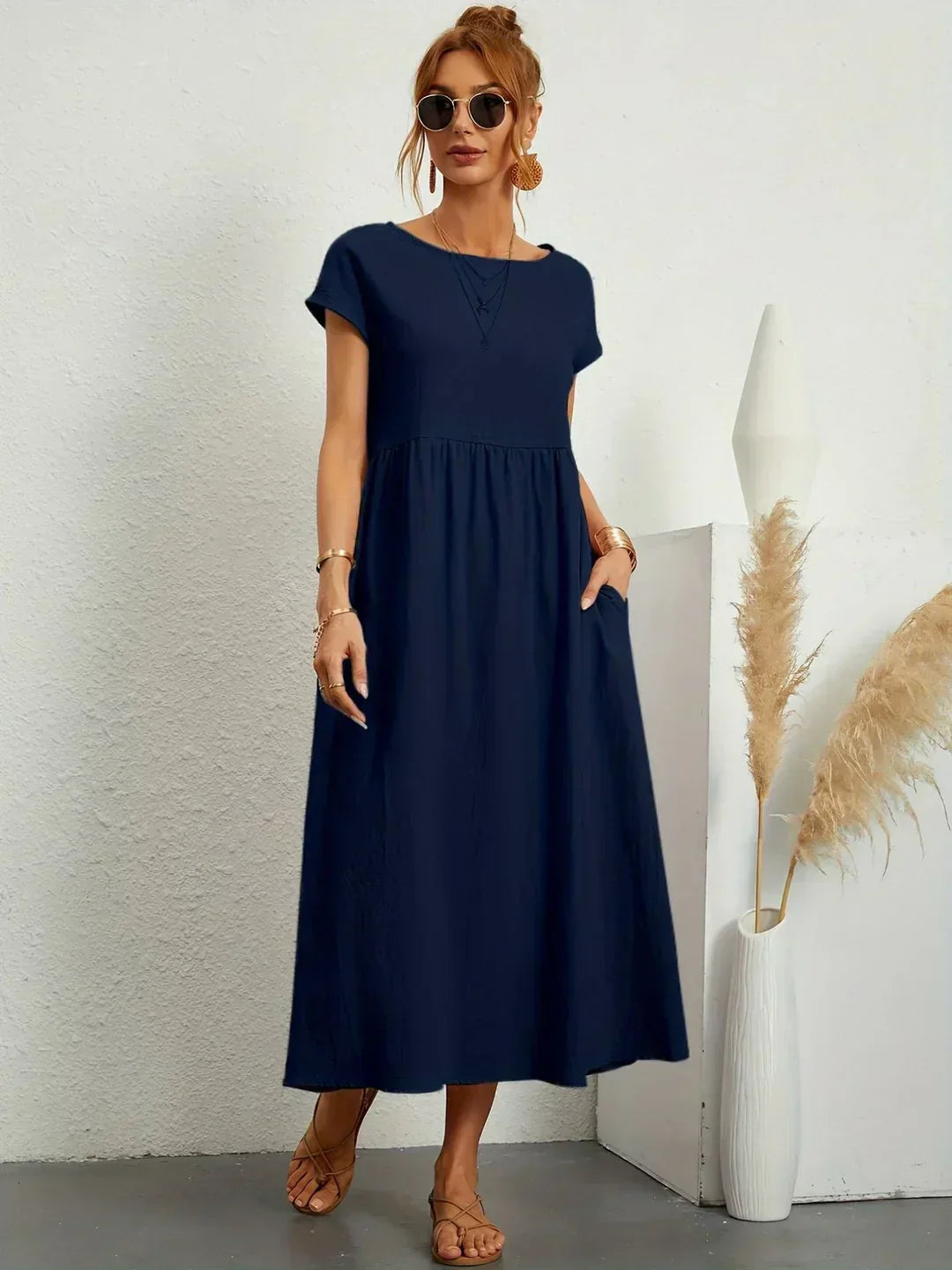 Vestido midi fluido de elegancia atemporal | Gabriela