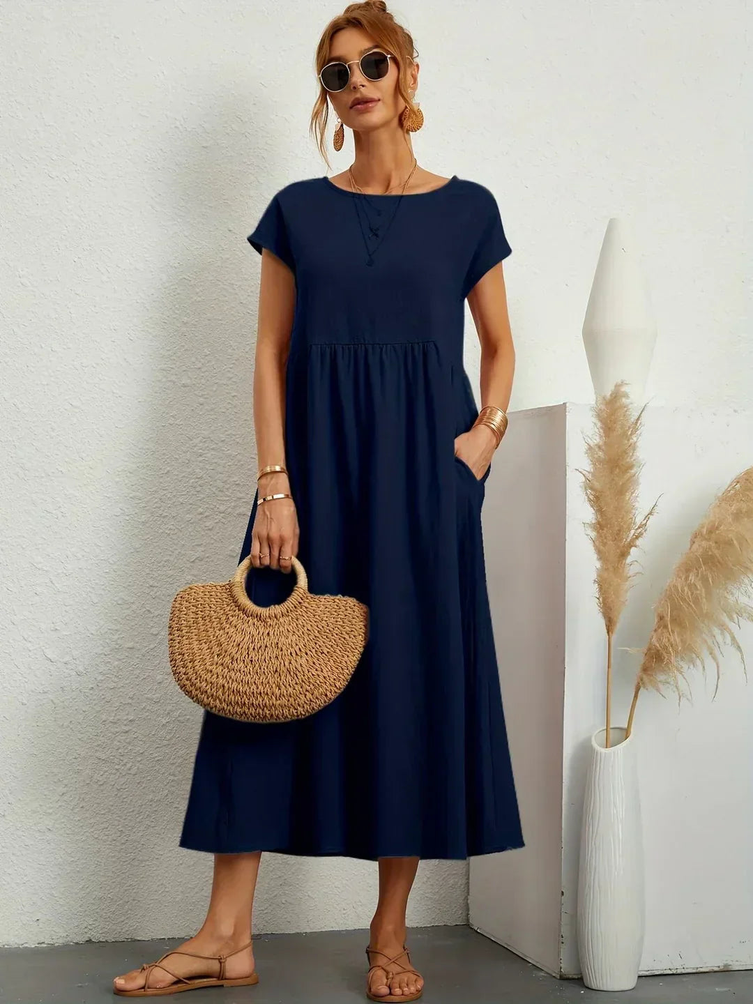 Vestido midi fluido de elegancia atemporal | Gabriela