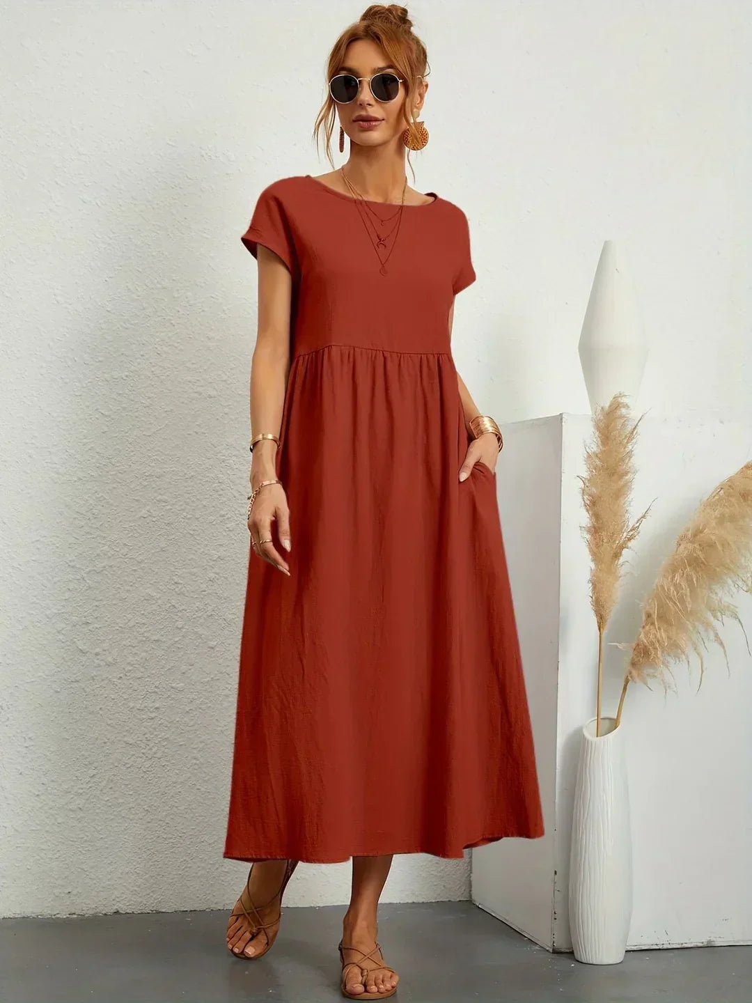 Vestido midi fluido de elegancia atemporal | Gabriela