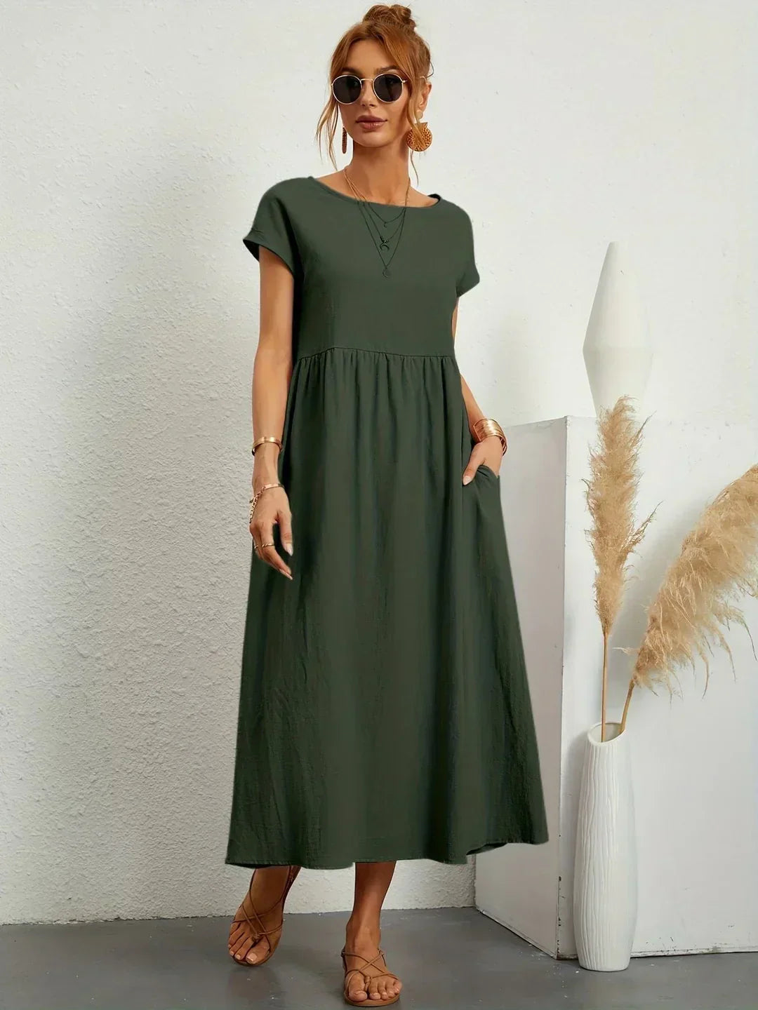 Vestido midi fluido de elegancia atemporal | Gabriela