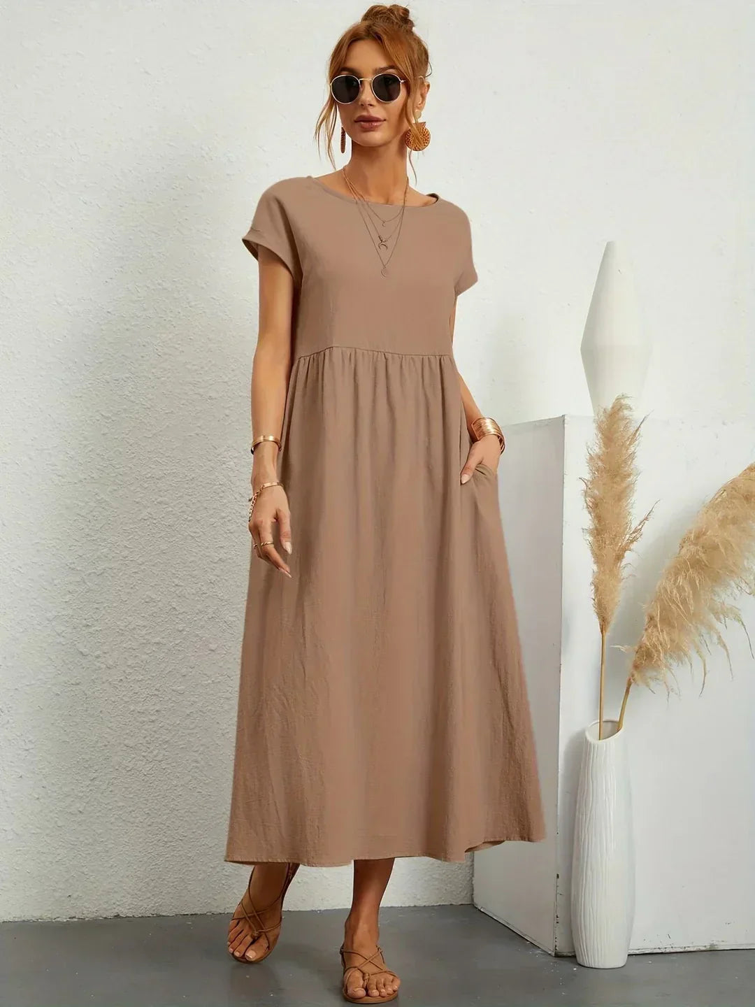 Vestido midi fluido de elegancia atemporal | Gabriela