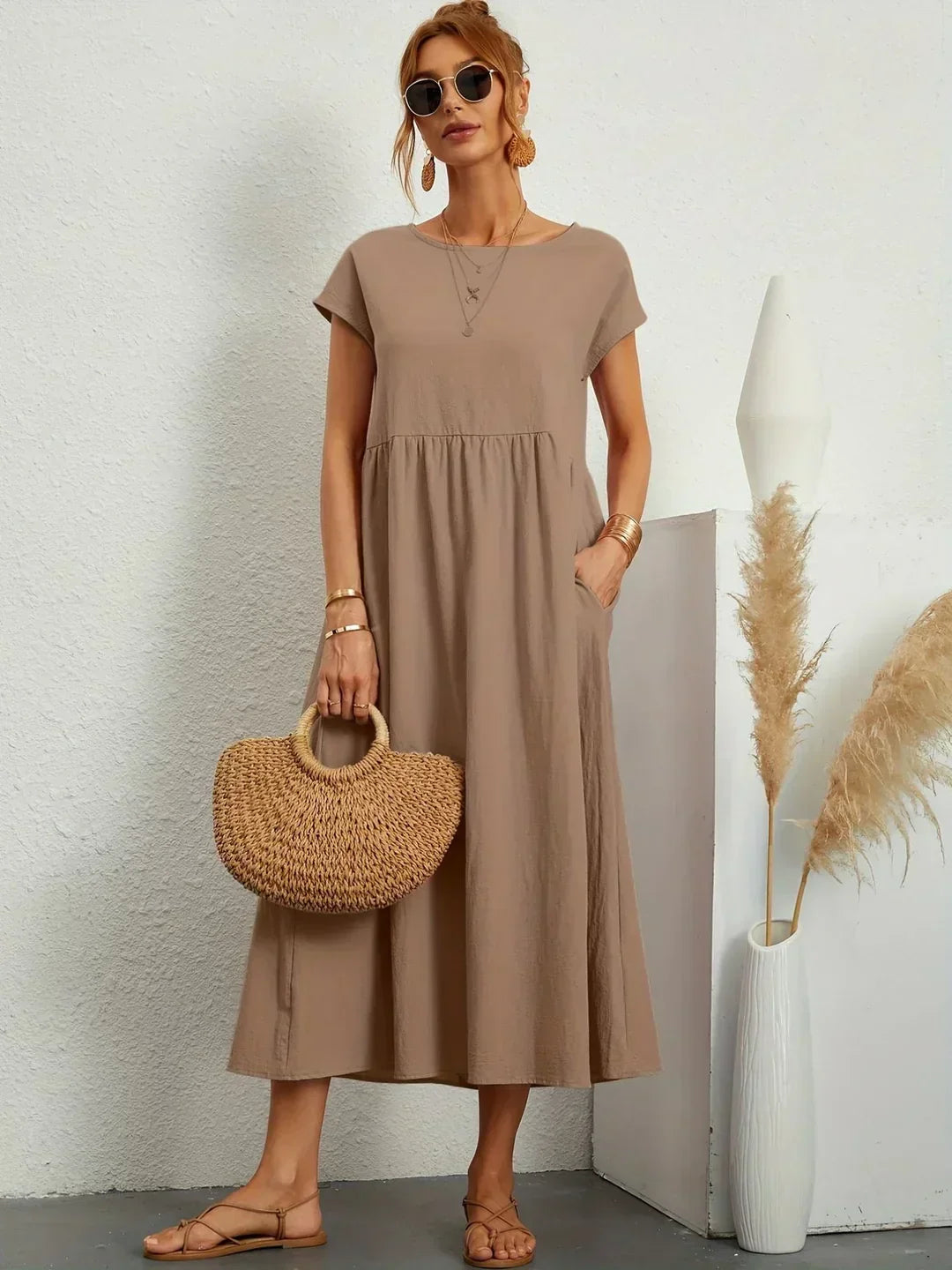 Vestido midi fluido de elegancia atemporal | Gabriela