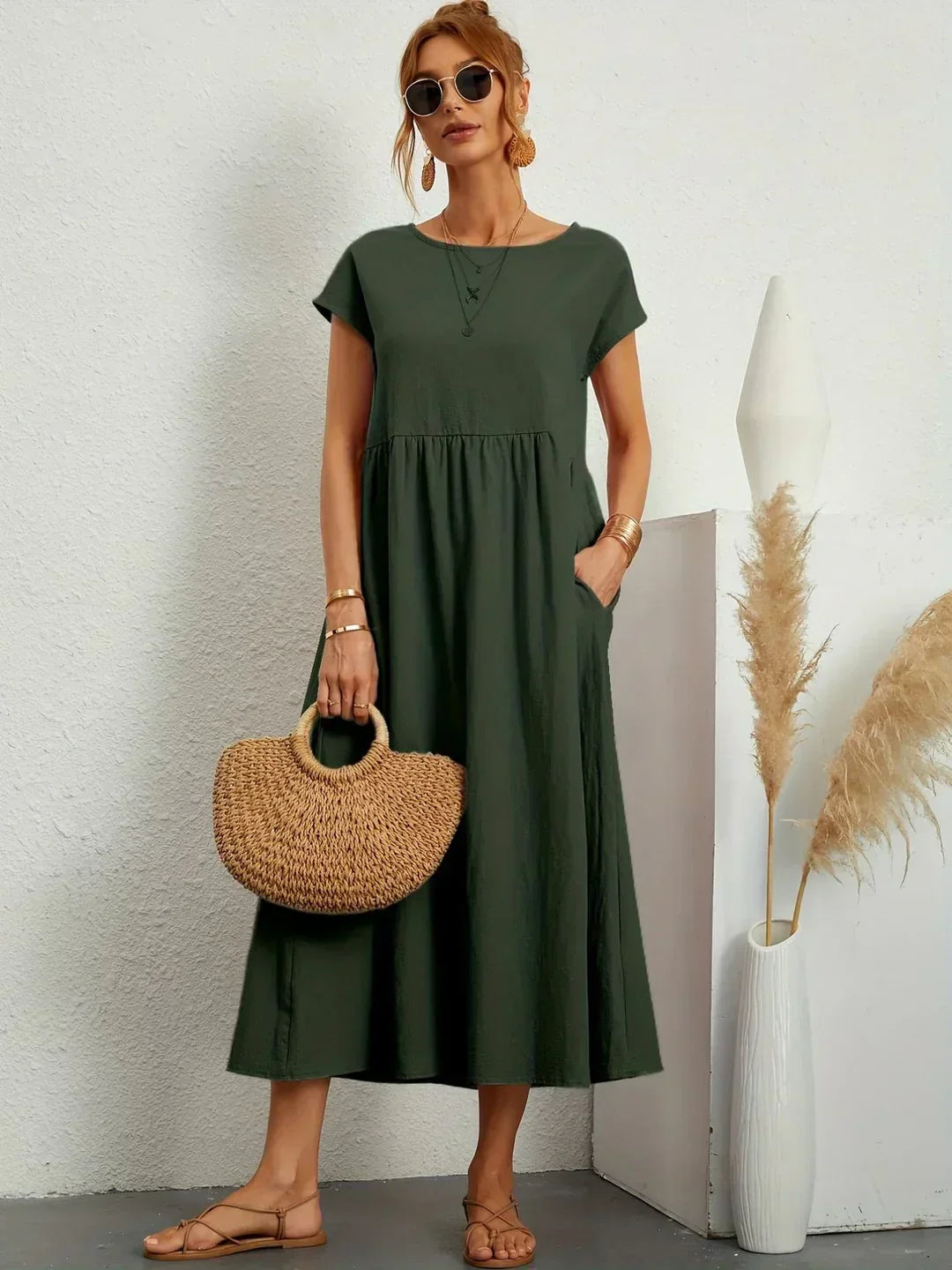Vestido midi fluido de elegancia atemporal | Gabriela