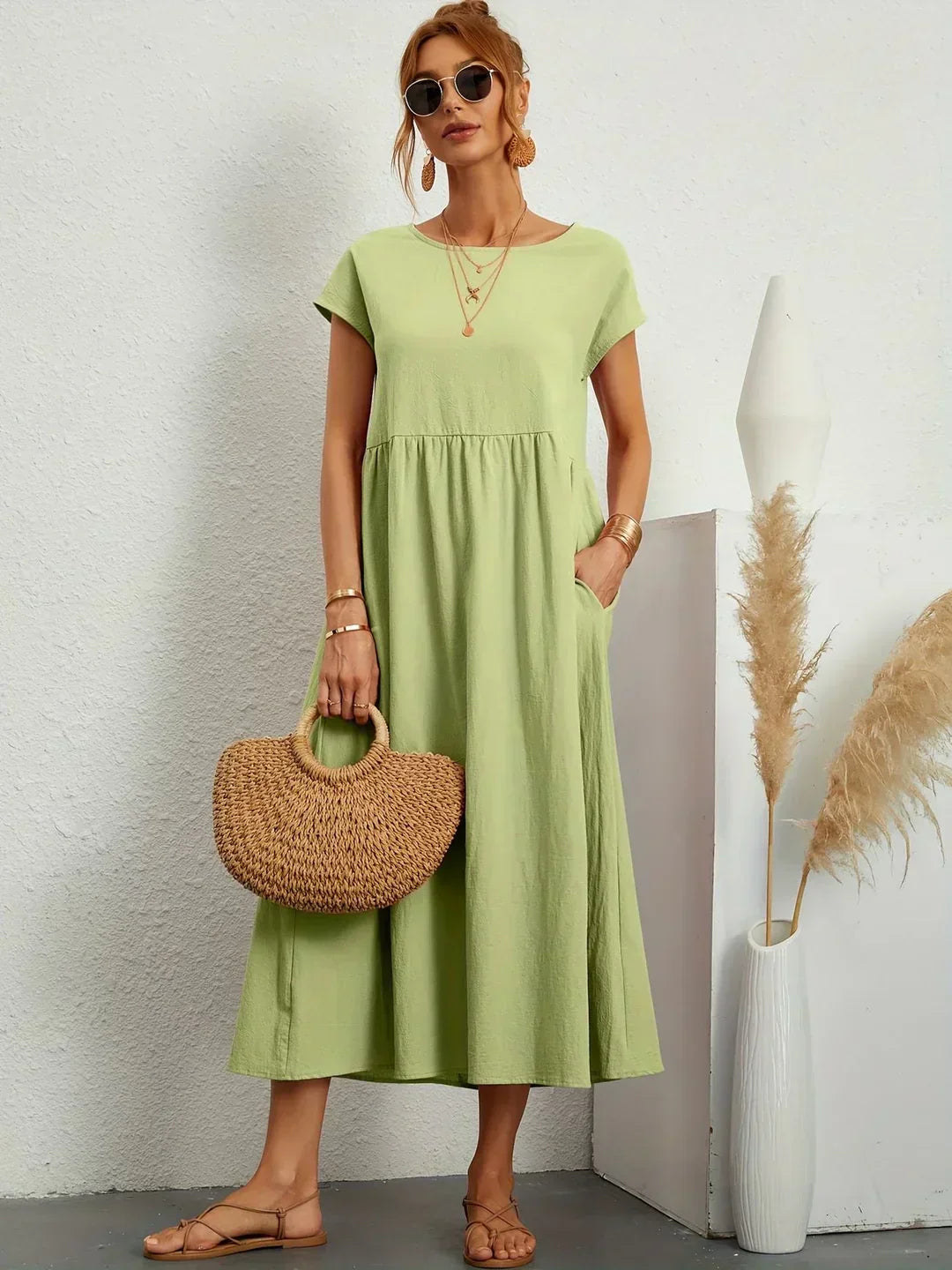 Vestido midi fluido de elegancia atemporal | Gabriela