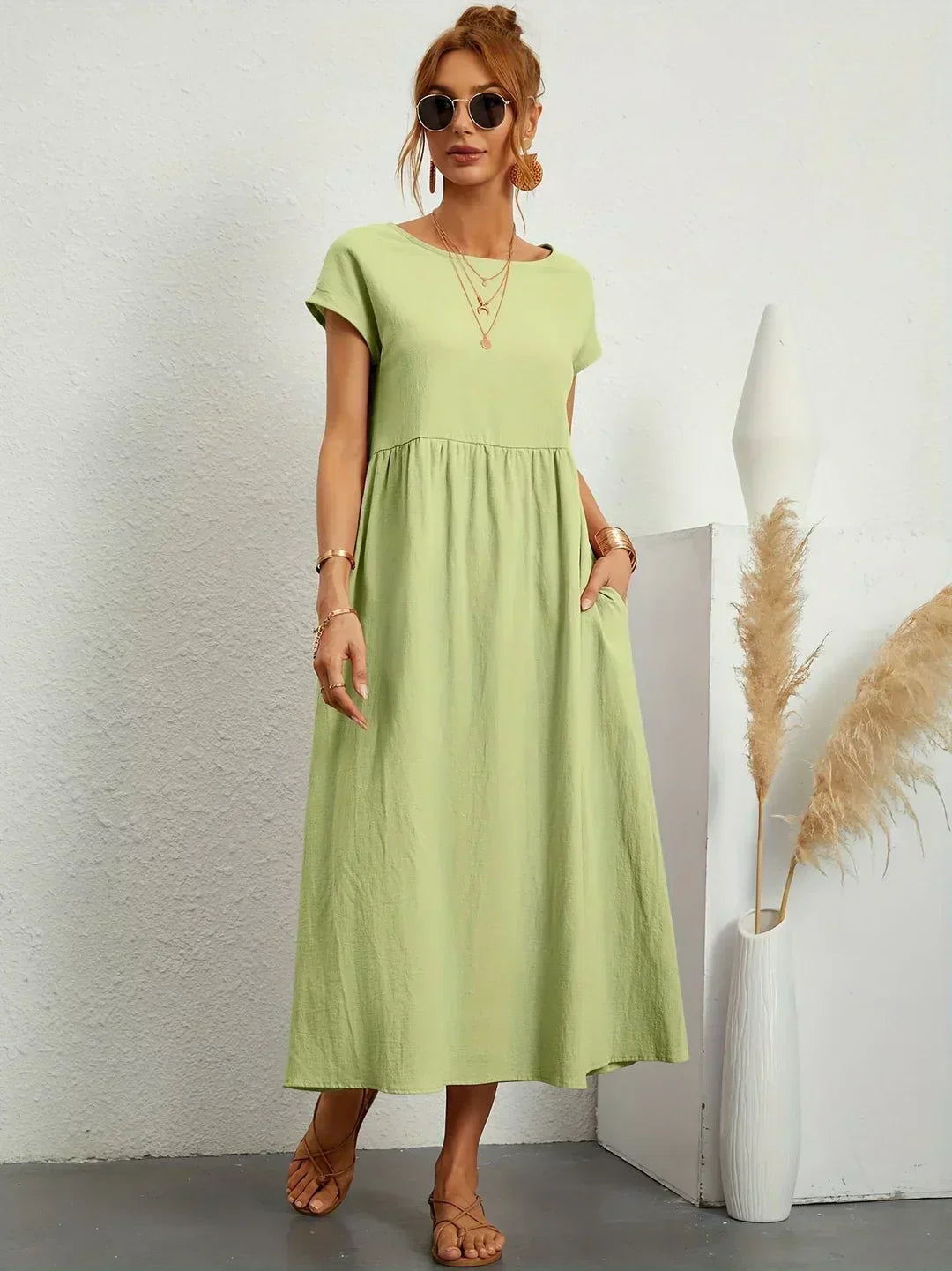 Vestido midi fluido de elegancia atemporal | Gabriela