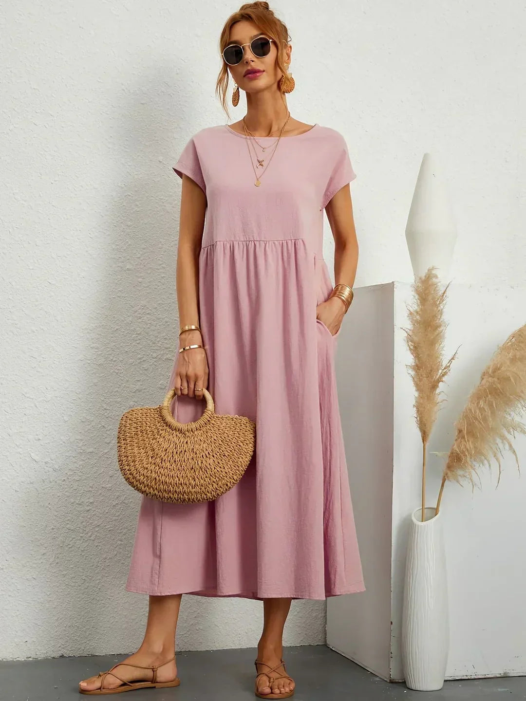 Vestido midi fluido de elegancia atemporal | Gabriela