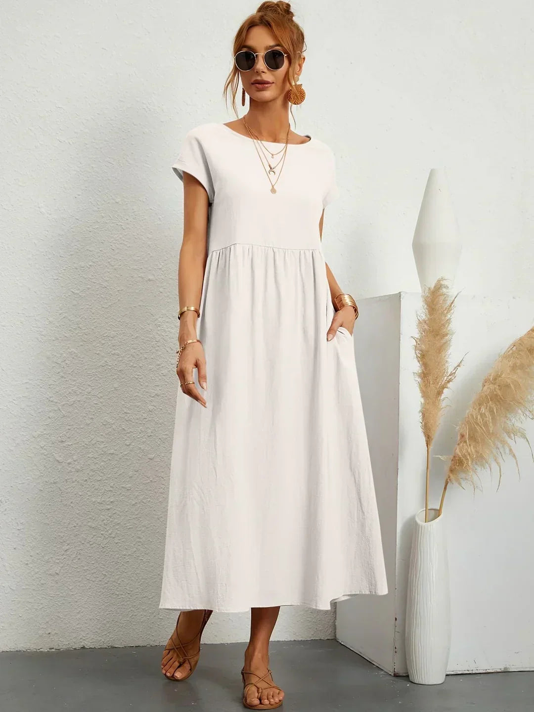 Vestido midi fluido de elegancia atemporal | Gabriela