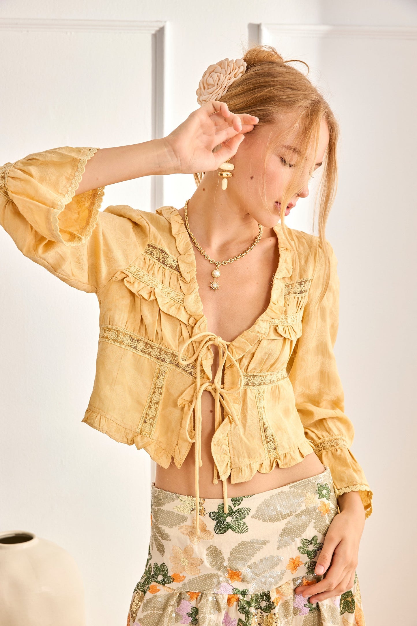 Blusa romántica con volantes | Solène