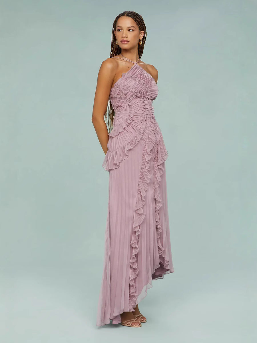 Vestido plisado asimétrico | Isabella