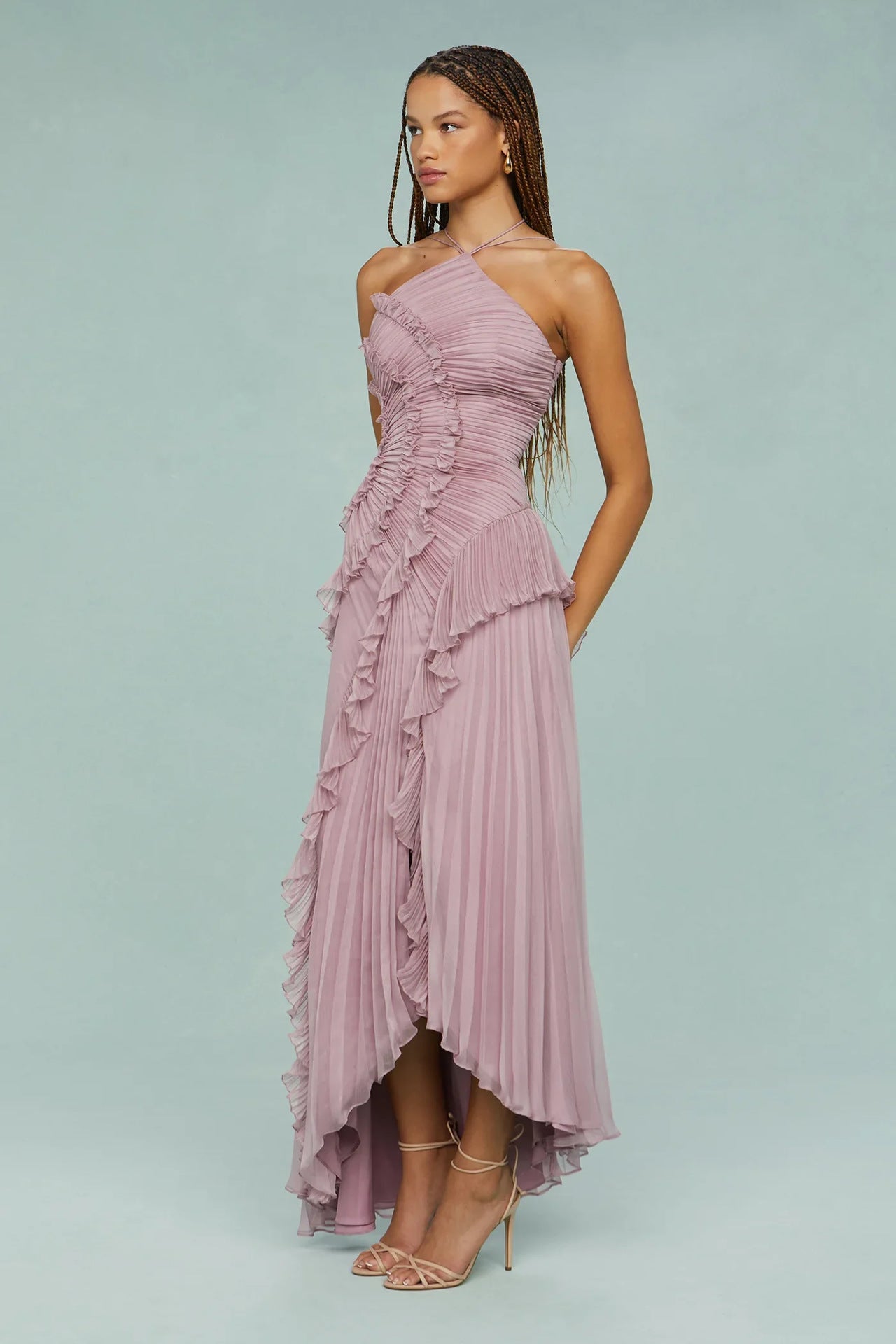 Vestido plisado asimétrico | Isabella