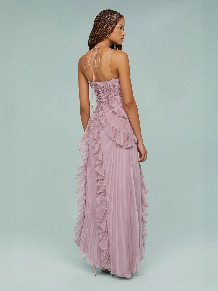 Vestido plisado asimétrico | Isabella