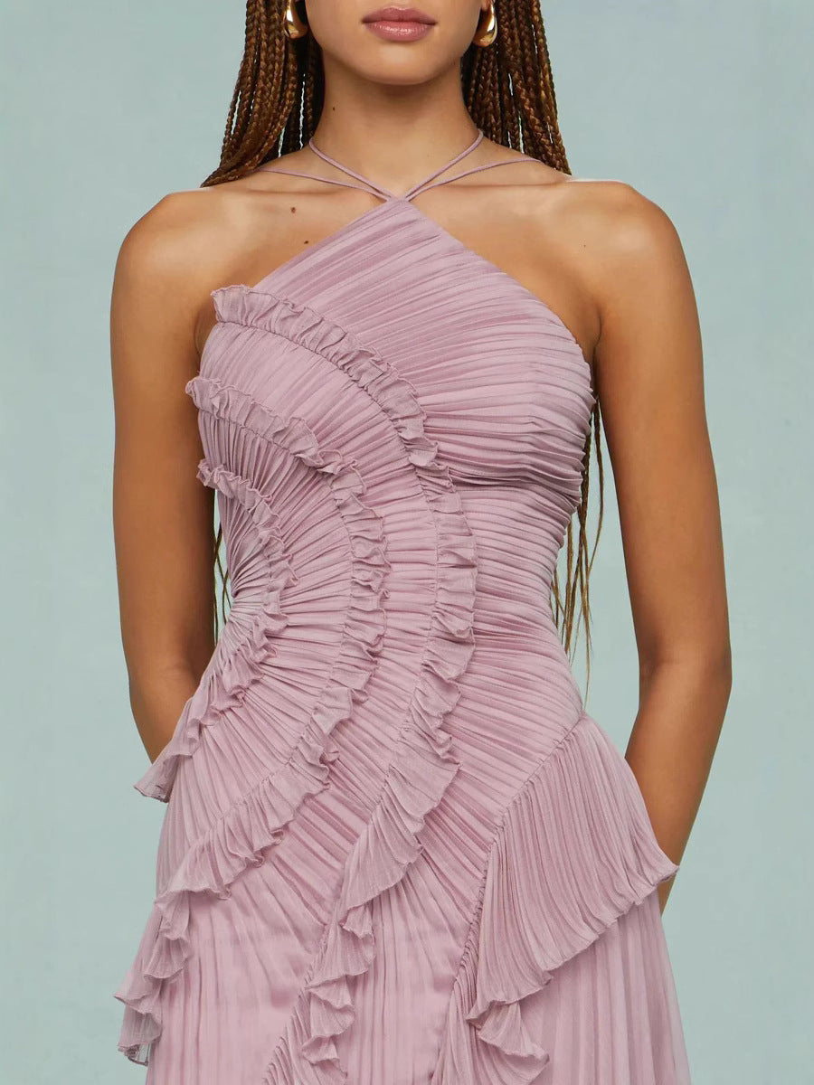 Vestido plisado asimétrico | Isabella