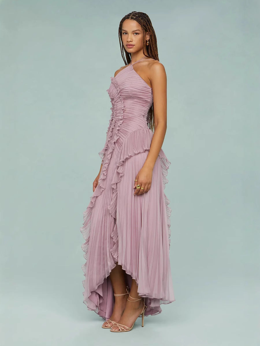 Vestido plisado asimétrico | Isabella