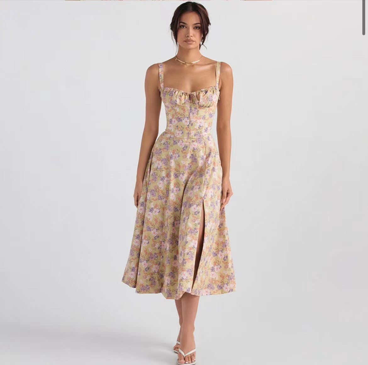 Vestido floral midi | Carmen