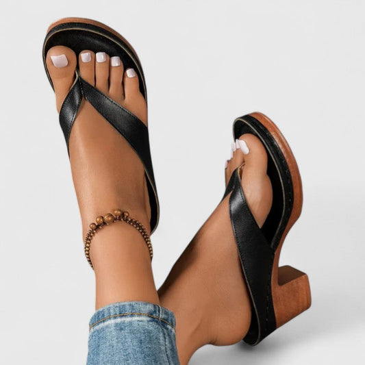 Sandalias de tacón con pala cruzada | Sabela