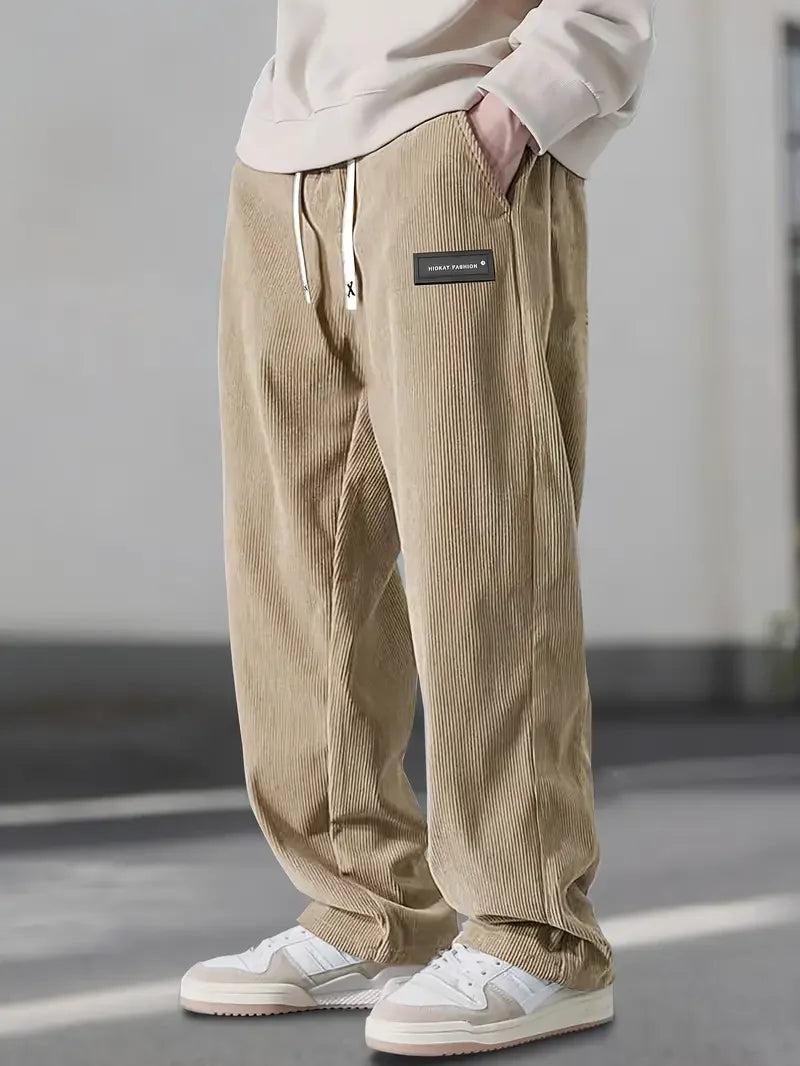 Pantalón de pana relaxed fit con cintura elástica | Hiro