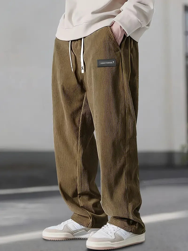 Pantalón de pana relaxed fit con cintura elástica | Hiro