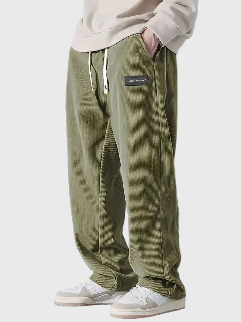 Pantalón de pana relaxed fit con cintura elástica | Hiro