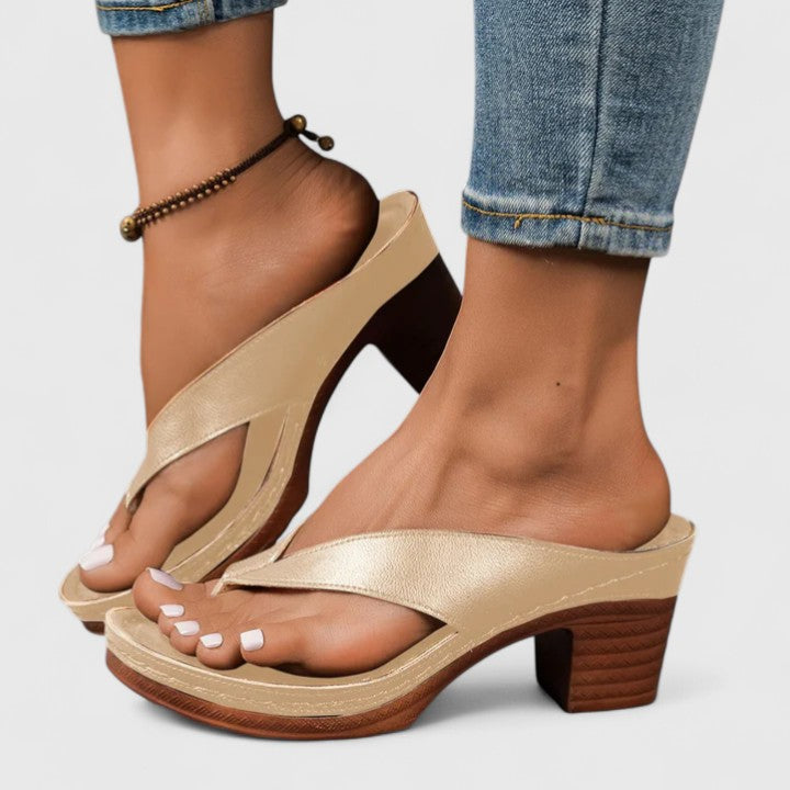 Sandalias de tacón con pala cruzada | Sabela