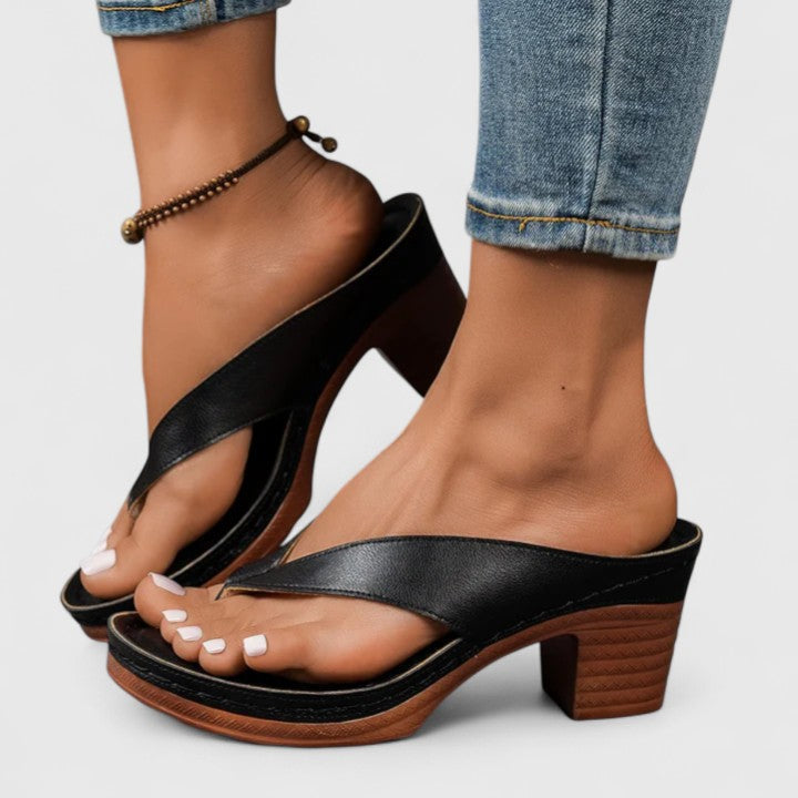Sandalias de tacón con pala cruzada | Sabela