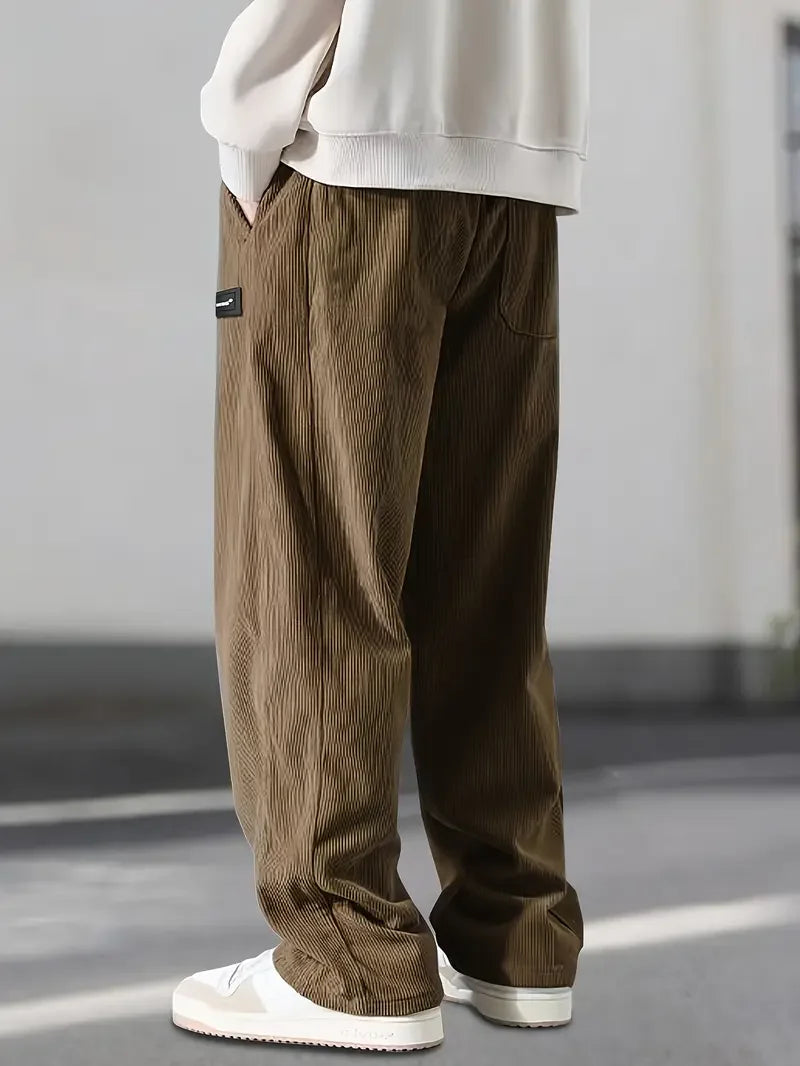 Pantalón de pana relaxed fit con cintura elástica | Hiro