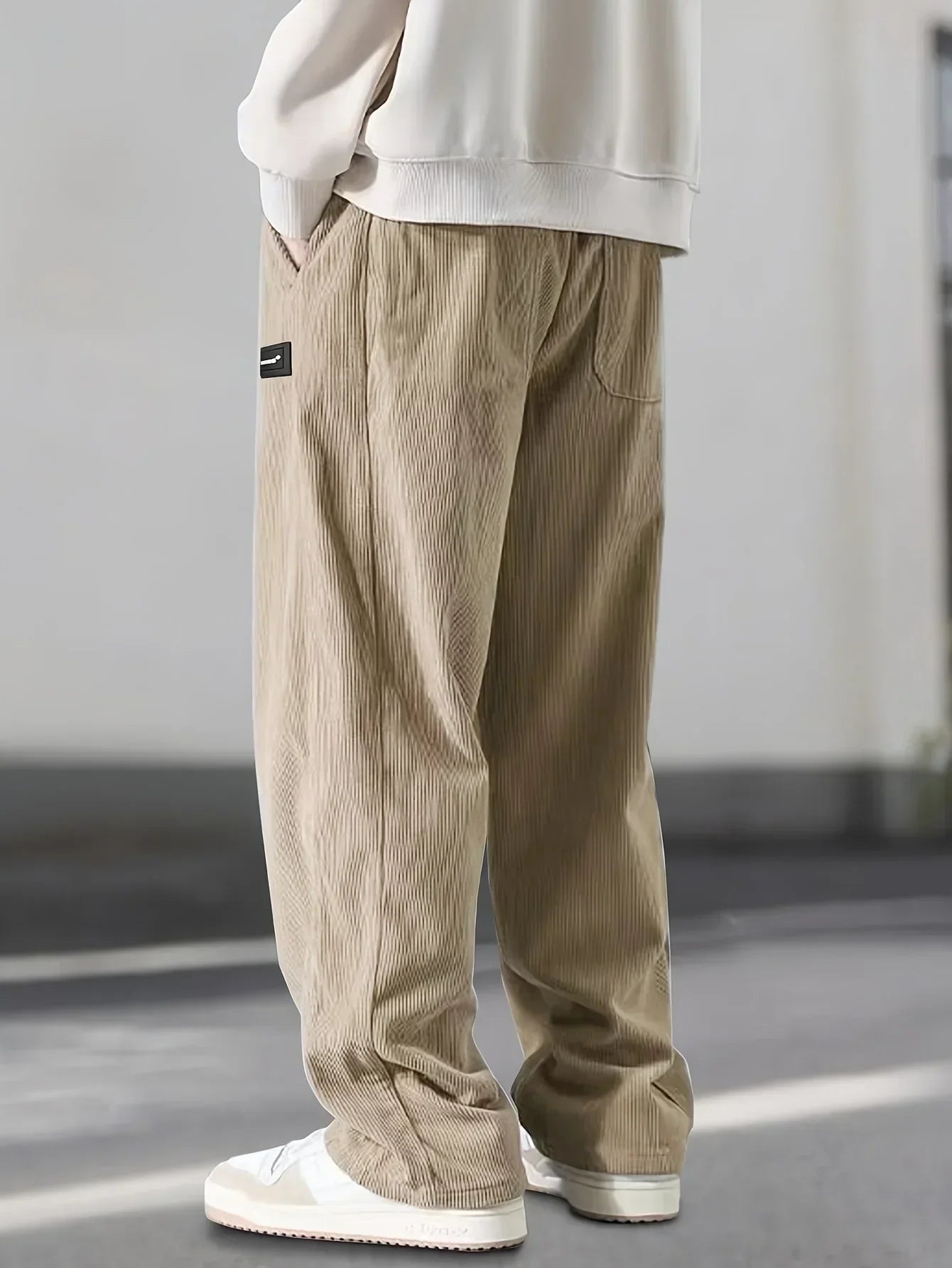 Pantalón de pana relaxed fit con cintura elástica | Hiro